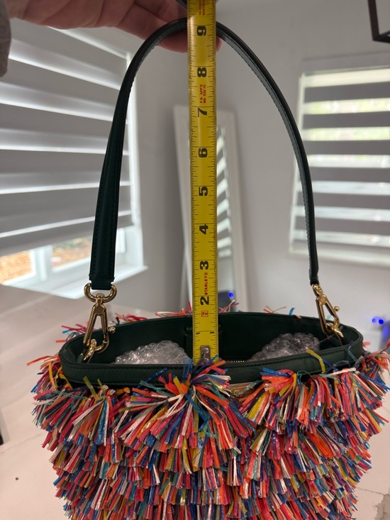 💥Dolce Gabbana 2013 “Sicilia” Runway Collection Bag multicolor raffia fringe💥 - Picture 13 of 14